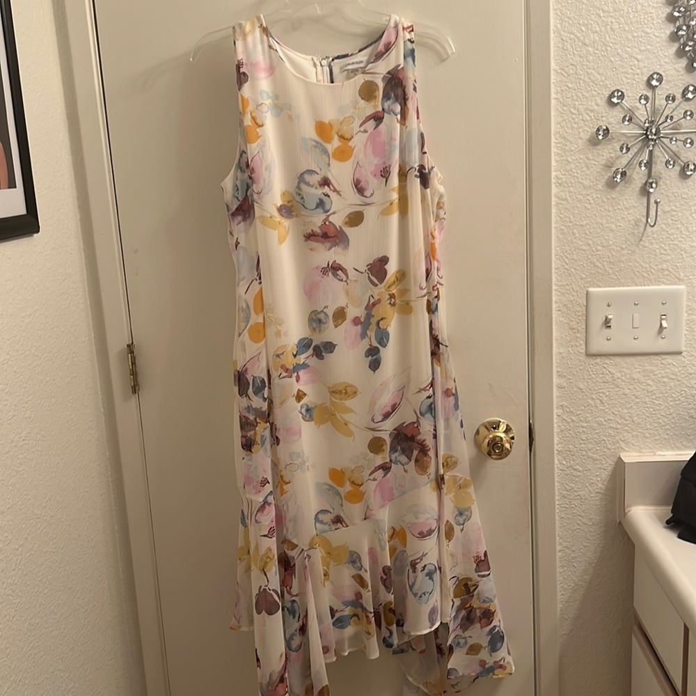 Calvin Klein handkerchief hemline dress